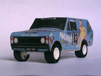 Англійскі джып Range Rover, удзельнік раллі Парыж-Дакар (1984 г.). Mic Papermodel - 1:43